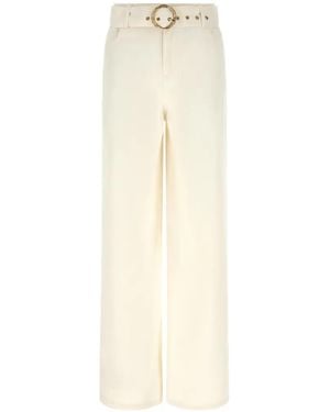 Twinset Belted Wide-Leg Jeans - White