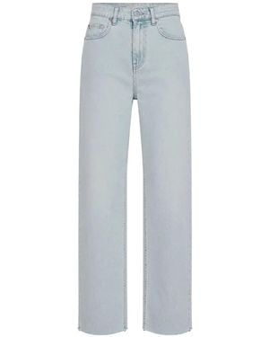 Liviana Conti Button-Up Straight-Leg Jeans - Blue