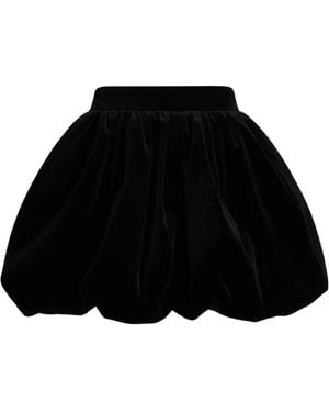 Patou Bubble Velvet Skirt - Black
