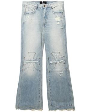 SEKRIT Chopper Jeans Im Distressed-Look - Blau
