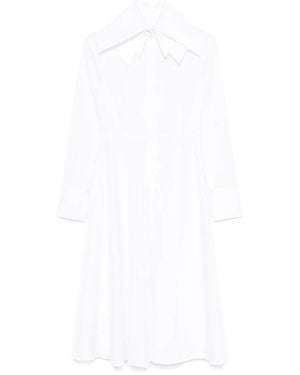 Viktor & Rolf Vestido camisero con cuello a capas - Blanco