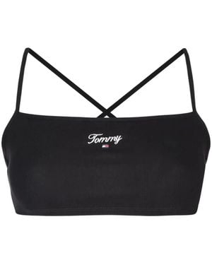 Tommy Hilfiger Criss-Cross Strap Top - Black