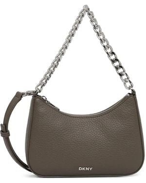 DKNY Jenna Chain-Embellished Cross Body Bag - Grey