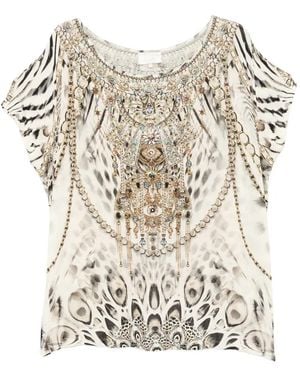 CAMILLA Camiseta Lady Lionheart Holgada - Blanco