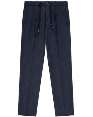 Circolo 1901 Drawstring Straight Trousers - Blue