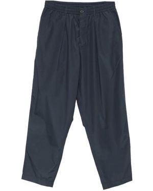 Universal Works Pleated Elasticated-Waist Trousers - Blue