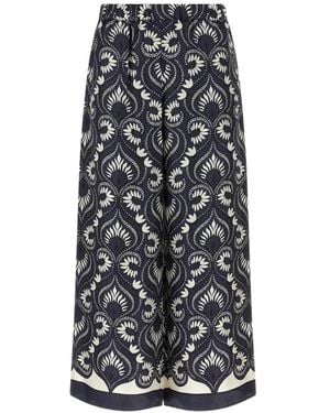 Weekend by Maxmara Pants Dis.Deco' Banda Blu - White