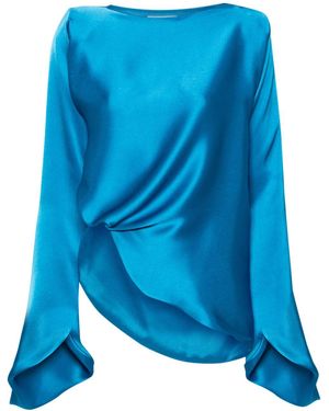 R.ev Evie Satin Blouse - Blue