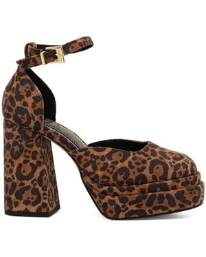 Buffalo 110Mm May Dorsay Platform Ankle-Strap Pumps - Brown