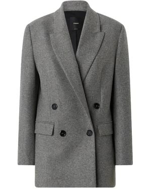 Pinko Abrigo Con Doble Botonadura - Gris