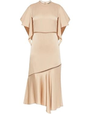Fabiana Filippi Layered Asymmetrical-Hem Dress - Natural