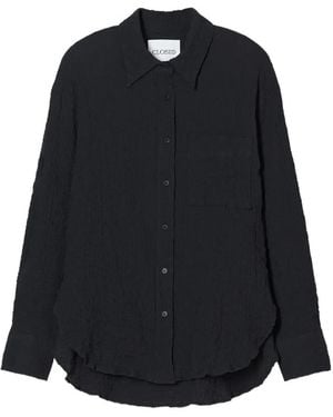 Closed Blusa Con Efecto Arrugado - Negro