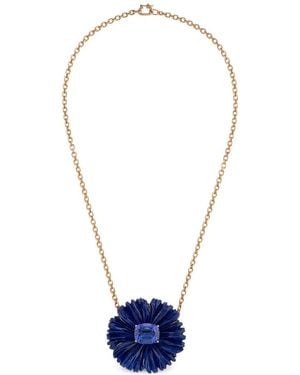 Irene Neuwirth Lapis And Tanzanite Flower Necklace - Blue