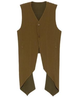 Homme Plissé Issey Miyake Pleated Vest - Green
