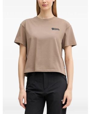 Fjallraven Logo-Print T-Shirt - Black