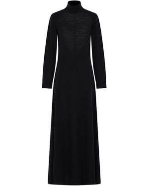 Raquel Diniz Maxikleid mit Stehkragen - Schwarz