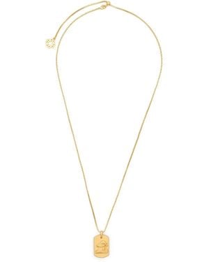 Maje Zodiac Sign Plaque Necklace - White