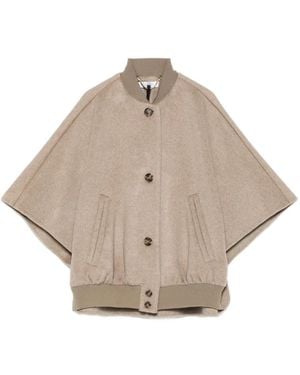 Max Mara Cape wool coat - Natur