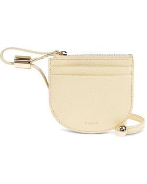 Furla Laura Grainy-Effect Leather Wallet - Natural