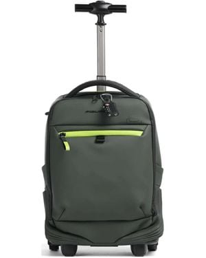 Piquadro Water-Resistant Wheeled Backpack - Green
