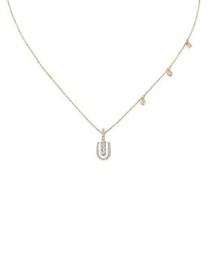 UNION LOS ANGELES U Solo Quartz And Diamond Necklace - Metallic
