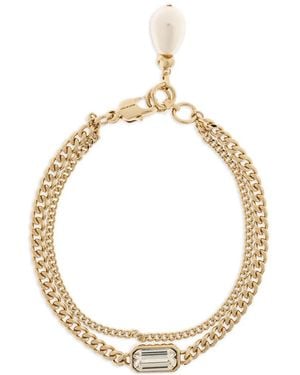 McQueen Pearl-Detail Bracelet - Metallic