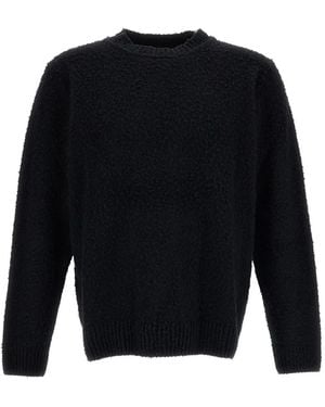 Original Vintage Style Pull Brossé À Col Rond - Bleu