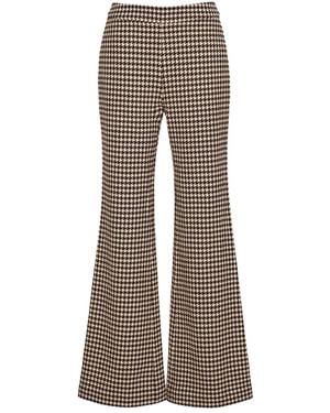 Cara Cara Christopher Flared Broek Met Pied-De-Poule Print - Grijs