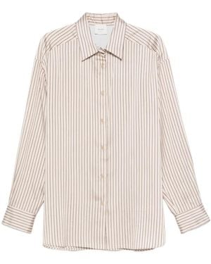 Alysi Striped Long-Sleeve Shirt - White