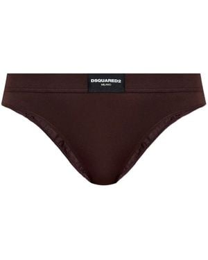 DSquared² Slip Mit Logo-Schild - Braun
