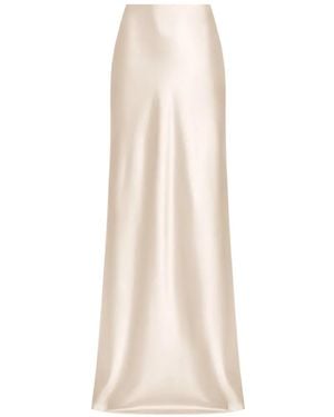 ALEXIA & ANTONIA Bias-Cut Maxi Skirt - White