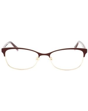 Tommy Hilfiger Lunettes De Vue Browline À Monture Ovale - White