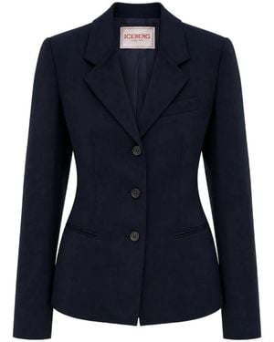 Iceberg Single-Breasted Tailored Blazer - Blue