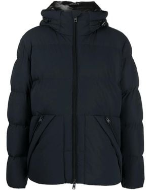 Woolrich Padded Hooded Jacket - Blue