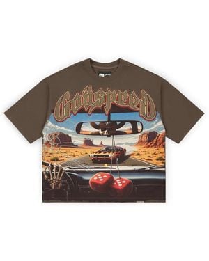 Godspeed On The Run Ii Graphic-Print T-Shirt - Brown