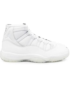 Comme des Garçons X Air Jordan 11 Leather Trainers - White