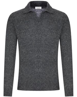 Roberto Collina Polo-Collar Knitted Jumper - Grey
