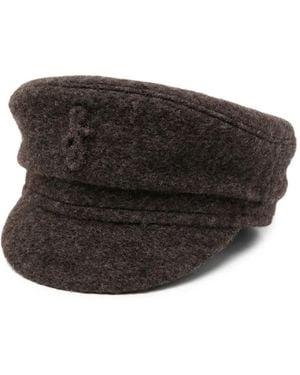 Ruslan Baginskiy Logo-Embroidered Baker Boy Hat - Black