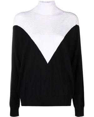 Emporio Armani Two-Tone Knitted Jumper - Black