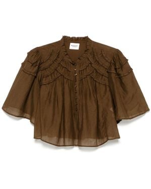 Isabel Marant Blusa Carmen - Marrone