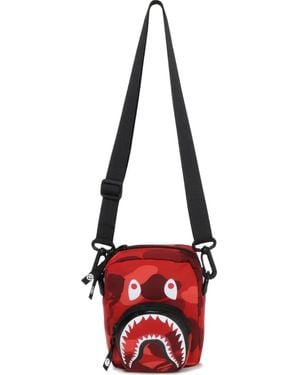 A Bathing Ape シャークヘッド メッセンジャーバッグ - レッド