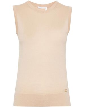 Chloé Ärmelloser Pullover - Natur