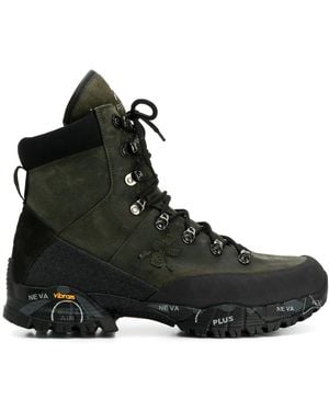 Premiata Lace-Up Treck Trainers - Black