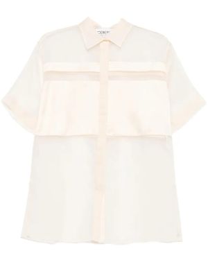 Iceberg Paneled Short-Sleeve Shirt - White