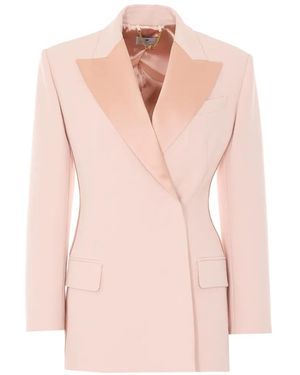 Elisabetta Franchi Blazer Croisé À Col V - Pink