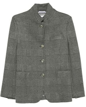 Fedeli Prince Of Wales Check Jacket - Grey