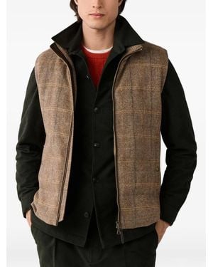 Hackett Gilet Con Motivo A Spina Di Pesce - Nero