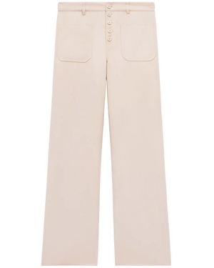 Courreges Pantaloni A Gamba Ampia - Neutro