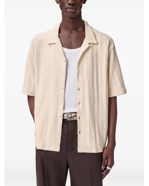 AllSaints Trace Short-Sleeve Shirt - Natural