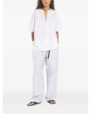 Barena Baldina V-Neck Poplin T-Shirt - White